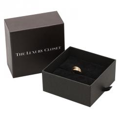 Pre Owned Cartier Trinity De Cartier Three Tone 18k Gold Band Ring Size 47