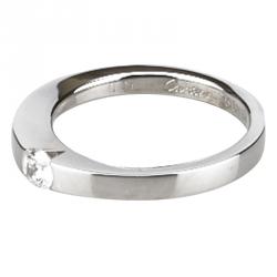 مملوكة مسبقًا خاتم كارتييه سوليتر ألماس 0.21 قراط ذهب أبيض مقاس 54