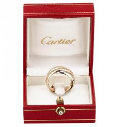 Pre Owned Cartier Trinity 18Kt 3-Tone Gold Ring Size 52