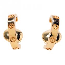 مملوكة مسبقًا Cartier Love Rose Gold Small Open Hoop Earrings