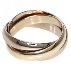 Pre Owned Cartier Trinity 18K 3-Tone Gold Ring Size 48