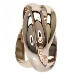 Pre Owned Cartier Trinity 18K 3-Tone Gold Ring Size 48