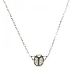 Cartier Scarab Bumble Bee Diamond 18k White Gold Pendant