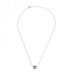 Pre Owned Cartier Scarab Bumble Bee Diamond & 18k White Gold Pendant Necklace