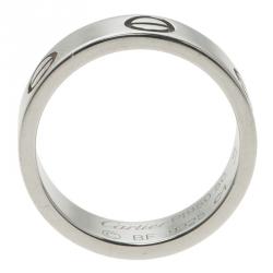 Pre Owned Cartier Love Platinum Band Ring Size 50