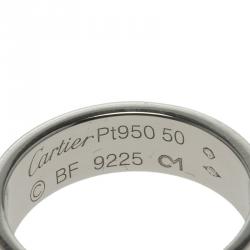 Pre Owned Cartier Love Platinum Band Ring Size 50