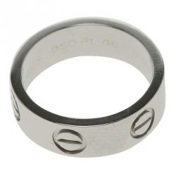 Pre Owned Cartier Love Platinum Band Ring Size 46