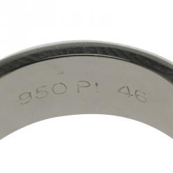 Pre Owned Cartier Love Platinum Band Ring Size 46