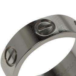 Pre Owned Cartier Love Platinum Band Ring Size 46