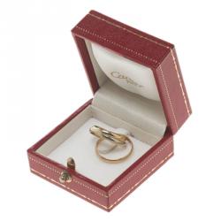 Pre Owned Cartier Vintage Trinity De Cartier Three Tone 18k Gold Band Ring Size 46