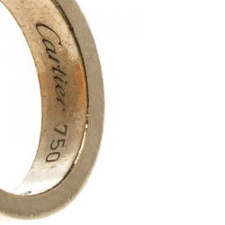 Pre Owned Cartier Love Charity 18K White and Rose Gold Cord Bracelet 