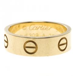 Cartier Love 18k Rose Gold Band Ring Size 51
