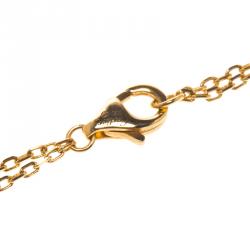 Pre Owned Cartier Love Diamond & Sapphire 18k Rose Gold Necklace