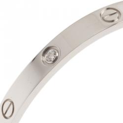 مملوكة مسبقًا أسورة كارتييه لاف 4 دياموندز ذهب أبيض 18سم