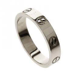 مملوكة مسبقًا خاتم زفاف كارتييه لاف ذهب أبيض مقاس 50