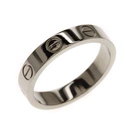 مملوكة مسبقًا خاتم زفاف كارتييه لاف ذهب أبيض مقاس 50