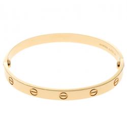 Pre Owned Cartier Love 18k Yellow Gold Bracelet 18cm