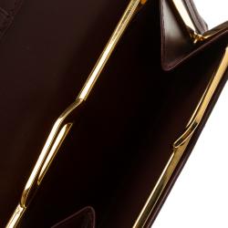مملوكة مسبقًا Cartier Burgundy Leather Must De Cartier Tri Fold Wallet