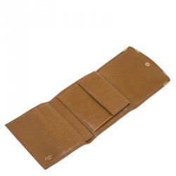 مملوكة مسبقًا Cartier Tan Leather Marcello Tri-fold Wallet