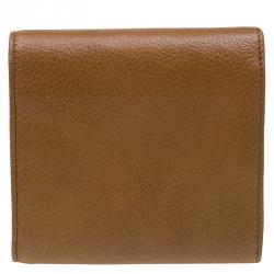 مملوكة مسبقًا Cartier Tan Leather Marcello Tri-fold Wallet