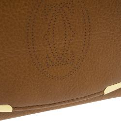 مملوكة مسبقًا Cartier Tan Leather Marcello Tri-fold Wallet