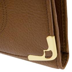 مملوكة مسبقًا Cartier Tan Leather Marcello Tri-fold Wallet