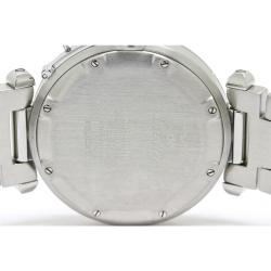 Pre Owned ساعة يد نسائية كارتييه باشا ستانلس ستيل زرقاء 35 مم