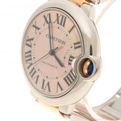 مملوكة مسبقًا Cartier Mother of Pearl Stainless Steel Ballon Bleu De Cartier Women's Wristwatch 36 mm