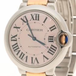 مملوكة مسبقًا Cartier Mother of Pearl Stainless Steel Ballon Bleu De Cartier Women's Wristwatch 36 mm
