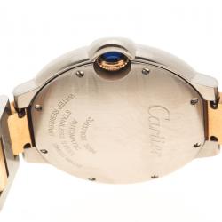 مملوكة مسبقًا Cartier Mother of Pearl Stainless Steel Ballon Bleu De Cartier Women's Wristwatch 36 mm