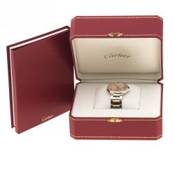 مملوكة مسبقًا Cartier Mother of Pearl Stainless Steel Ballon Bleu De Cartier Women's Wristwatch 36 mm