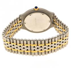 Pre Owned Cartier Grey Two Tone Stainless Steel Must 21 De Cartier Women's Wristwatch 31 mm