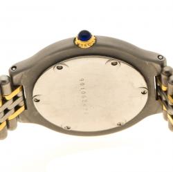 Pre Owned Cartier Grey Two Tone Stainless Steel Must 21 De Cartier Women's Wristwatch 31 mm