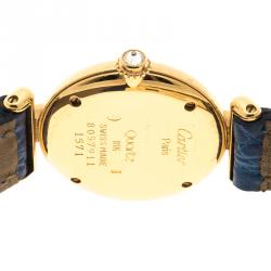 Pre Owned Cartier Beige 18K Yellow Gold and Diamond Colisee Vintage Women's Wristwatch 24 mm