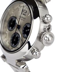 Pre Owned Cartier Silver Stainless Steel Pasha C Women's Wristwatch 36MM