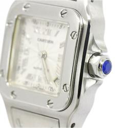 مملوكة مسبقًا ساعة بد نسائية كارتييه سانتوس غالبي ستانلس ستيل فضة 24 مم