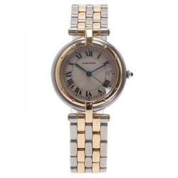 مملوكة مسبقًا ساعة كارتييه بانثير لون عاجي ستانلس ستيل و ذهب أصفر للنساء 30مم