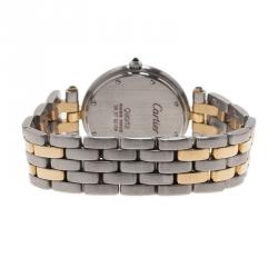 مملوكة مسبقًا ساعة كارتييه بانثير لون عاجي ستانلس ستيل و ذهب أصفر للنساء 30مم