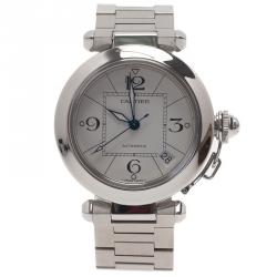 Pre Owned Cartier White Stainless Steel Pacha C Women's Wristwatch 35MM