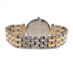 مملوكة مسبقًا Cartier Ivory Stainless Steel and Yellow Gold Panthere Women's Wristwatch 30MM