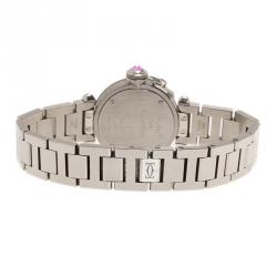 مملوكة مسبقًا ساعة يد نسائية كارتييه ميس باشا ستينلس ستيل وردي 27 مم