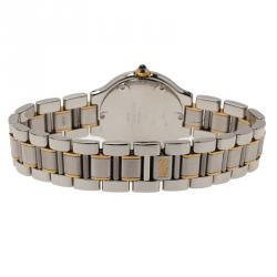 Pre Owned Cartier Silver Gold-Plated Stainless Steel Must 21 Women's Wristwatch 30MM