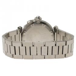 Pre Owned ساعة يد للجنسين كارتييه باشا C ستانلس ستيل بيضاء 36 مم