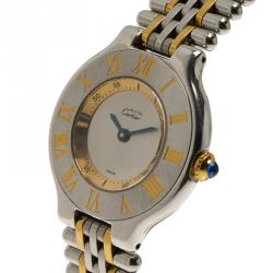 Pre Owned Cartier Silver Stainless Steel Must 21 Women's Wristwatch 28MM