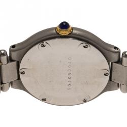 Pre Owned Cartier Ivory Stainless Steel Must 21 Women's Wristwatch 28MM