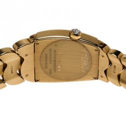 Pre Owned Cartier Silver 18K Yellow Gold La Dona Women's Wristwatch 29MM