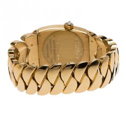 Pre Owned Cartier Silver 18K Yellow Gold La Dona Women's Wristwatch 29MM