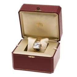 Pre Owned Cartier Silver 18K Yellow Gold La Dona Women's Wristwatch 29MM