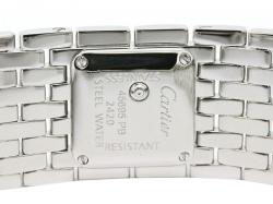 Pre Owned Cartier Blue Mother of Pearl Stainless Steel Panthere Women's Wristwatch 21MM
