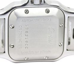 Pre Owned Cartier Silver 18K Yellow Gold and Stainless Steel Santos Galbee Women's Wristwatch 24MM